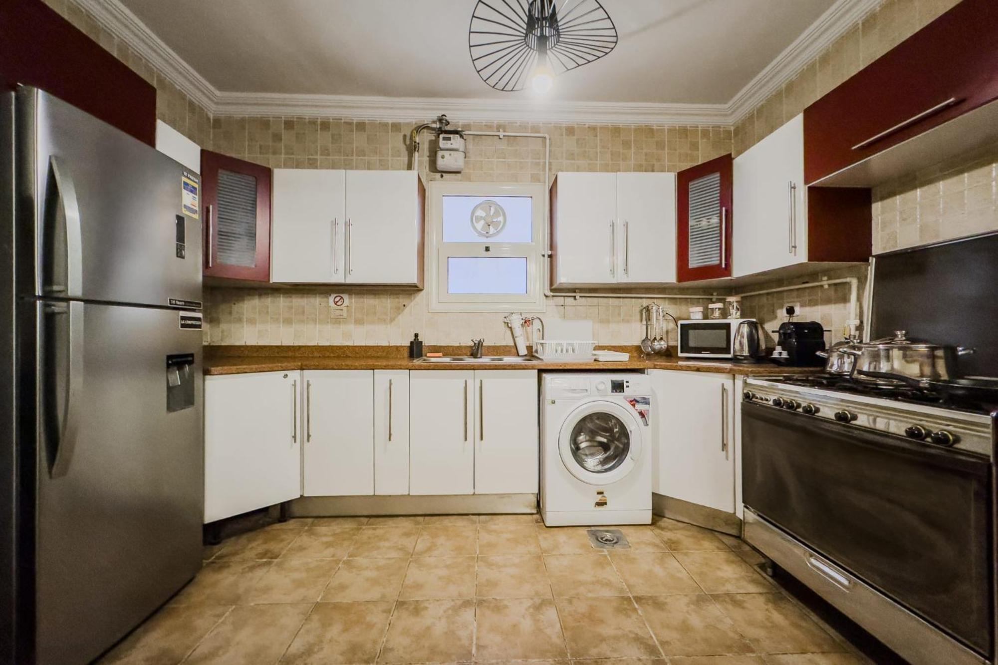 Distinct & Decent 2 Bdr Steps From Nightlife And Airport Apartment Cairo